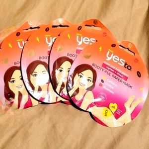 NWT YesTo Booty-Full Paper Masks For The Bum×4!